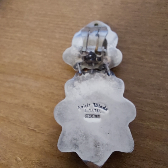 SOLD One L.V.M. Spirit Winds Sterling Silver Spiny Oyster/Coral Earring Clip On - Picture 3 of 14